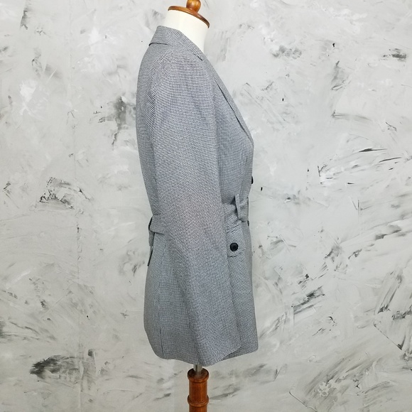 LE SUIT GREY (Black & White) Safari Jacket Blazer - Picture 4 of 9